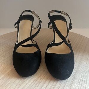 Cole Haan Collection Black Suede Heels Women’s Size 7.5 B Made in Italy